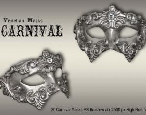 20 Carnival Masks PS Brushes abr.vol.1 Photoshop brush