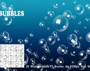 Water Bubbles PS Brushes abr. Photoshop brush