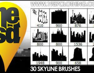 Photoshop Skyline Brushes Photoshop brush