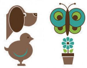 Free Cute Animals and Flowers Photoshop brush