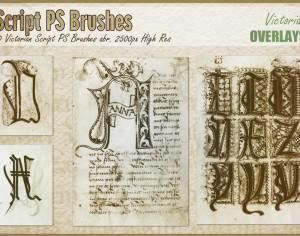 Victorian Script PS Brushes abr. Photoshop brush