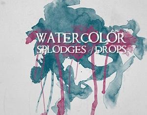 Watercolor Splodges Photoshop brush