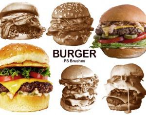 20 Burger PS Brushes abr. vol.6 Photoshop brush