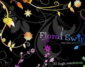Floral Swirls Photoshop brush
