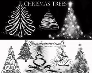 Christmas Tree brushes Photoshop brush