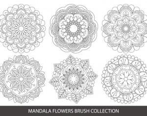 Mandala Flower Brush Collection Photoshop brush