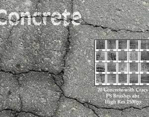 Concrete with Cracks PS Brushes Photoshop brush