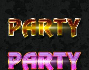 Photoshop party text style Photoshop brush