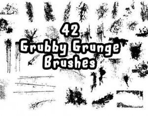 42 Grubby Grunge Brushes Photoshop brush