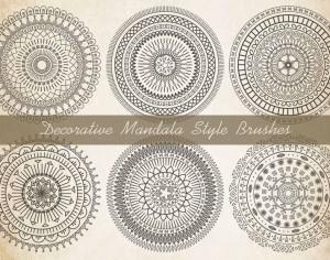 Decorative Mandala Brushes Photoshop brush