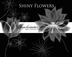 Shiny Flowers 1 Photoshop brush