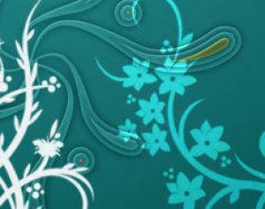 Floral Butterfly & flowers Photoshop brush