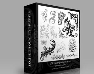 105 High Quality Ornament Brushes Photoshop brush