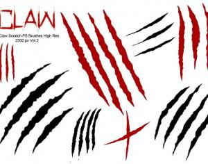 20 Claw Scratch PS Brushes abr. vol.2 Photoshop brush