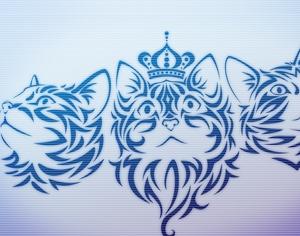 Tribal Kittehs Photoshop brush