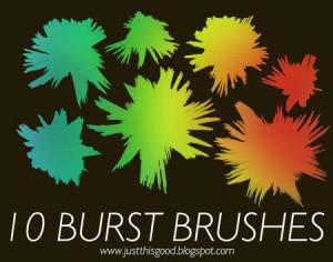 10 Paint Burst Brushes Photoshop brush