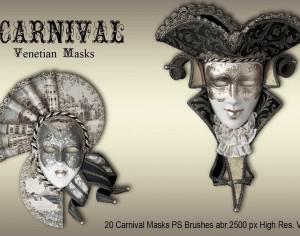 20 Carnival Masks PS Brushes abr.vol.2 Photoshop brush