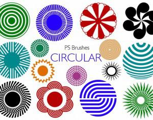 20 Circular PS Brushes abr. Vol.6 Photoshop brush
