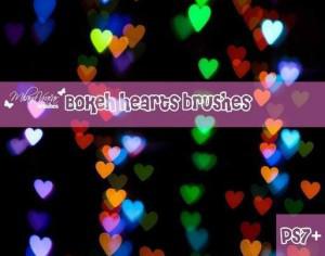 Bokeh Heart Brush Pack by Milana V. Photoshop brush