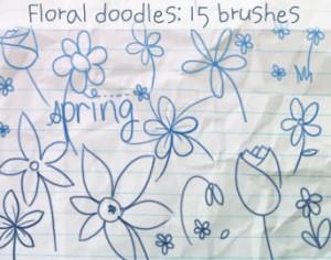 Flower Doodles Brushes Photoshop brush