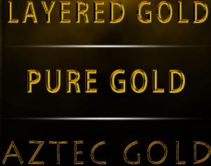 4 Gold Styles Photoshop brush