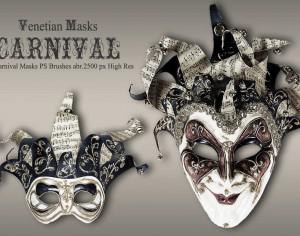 20 Carnival Masks PS Brushes abr.vol.6 Photoshop brush