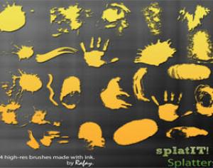 splatIT! Splatters Photoshop brush