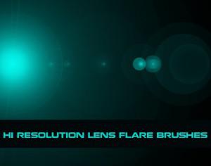 Hi Res Lens Flare Brushes Photoshop brush