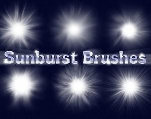 6 Sunburst Brushes Photoshop brush