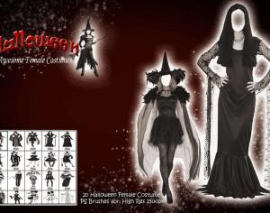Halloween Female Costume PS Brushes Photoshop brush