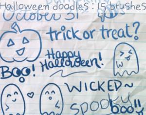 Halloween Doodles Photoshop brush