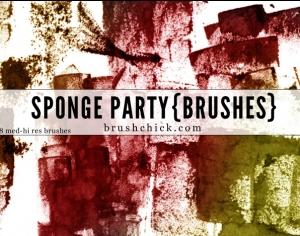 Sponge Party Photoshop brush