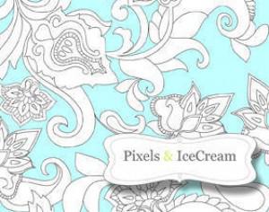 Pixels & IceCream FlowersFirst Photoshop brush