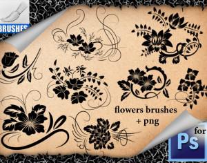 Ornamental Flowers Brushes Photoshop brush