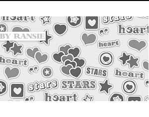 Hearts and Stars Photoshop brush