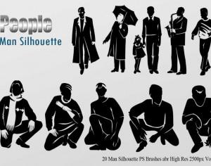 Man Silhouette PS Brushes abr Vol.3 Photoshop brush