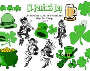 20 "St Patricks Day" PS Brushes abr. Vol.2 Photoshop brush