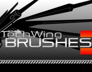 Tech Wing Brushes 3 Photoshop brush