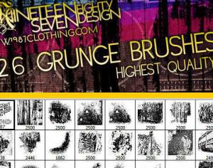 Grunge brush set (image pack included!) Photoshop brush