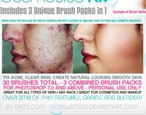 Skin and Cosmetic Brushes 3in1 Photoshop brush