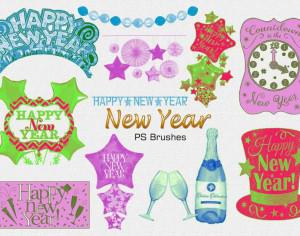 20 New Year PS Brushes abr. Vol.2 Photoshop brush