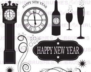 Happy New Year Photoshop brush