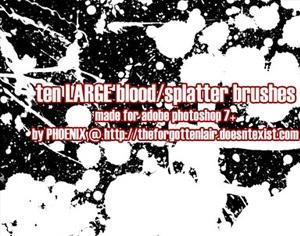 10 Splatter Brushes Photoshop brush