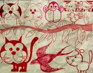 Retro Animals Photoshop brush