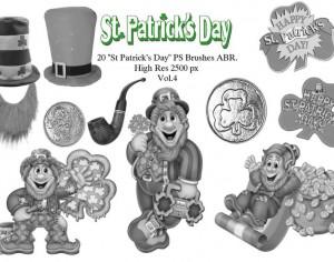 20 "St Patricks Day" PS Brushes abr. Vol.4 Photoshop brush