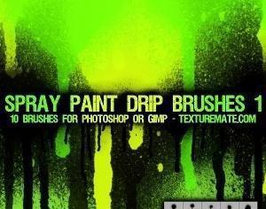 Spray Paint Drip Brushes 1 Photoshop brush