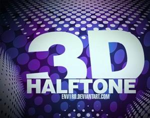 3D Halftones Photoshop brush