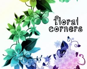 Floral Corners Photoshop brush