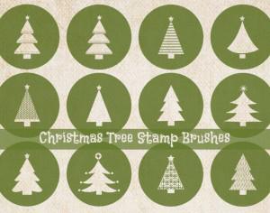 Christmas Tree Stamp Brushes Photoshop brush