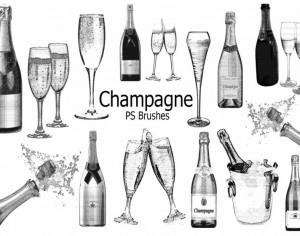 20 Champagne PS Brushes abr.vol.5 Photoshop brush